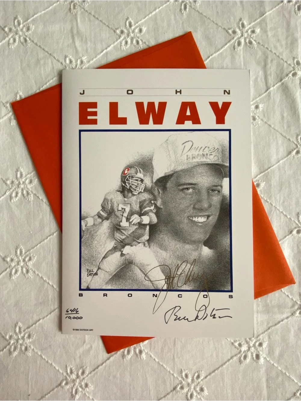 NFL Collectible Greeting Cards ** Signature are not real; all printed on cards**